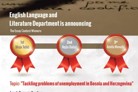 English Language and Literature Department is announcing: The Essay Contest Winners
